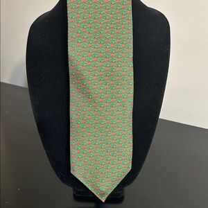 Peter Blair 100% Silk Green with Red Polo Hat & Sticks Pattern Men's Tie